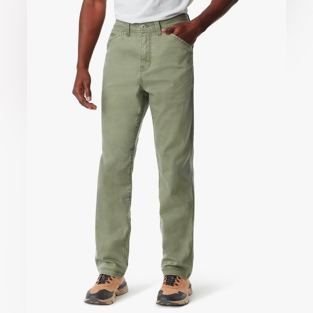 NWT Men’s Bass Outdoor Everyday Casual Cargo Pants Slim Straight Green |Size 38